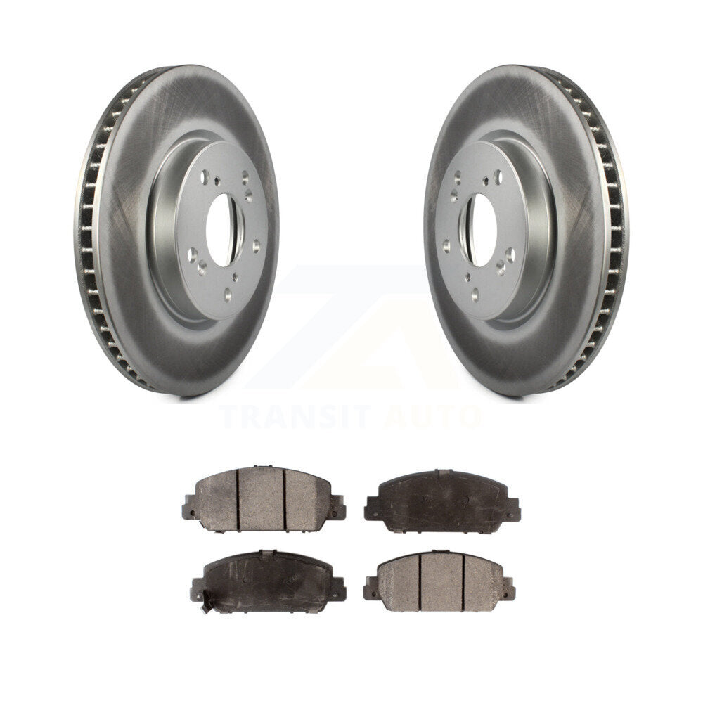 Front Coated Disc Brake Rotors And Ceramic Pads Kit For Honda Accord