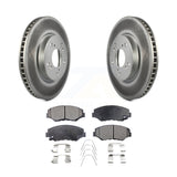 Front Coated Disc Brake Rotors And Ceramic Pads Kit For Honda Civic