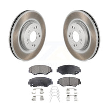 Charger l&#39;image dans la galerie, Front Coated Disc Brake Rotors And Ceramic Pads Kit For 2012-2016 Honda CR-V FWD