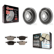 Charger l'image dans la galerie, Front Coat Brake Rotors Ceramic Pad Kit For Volvo XC90 With 328mm Diameter Rotor