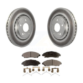 Front Coat Disc Brake Rotors Ceramic Pad Kit For Honda Pilot Acura MDX Ridgeline