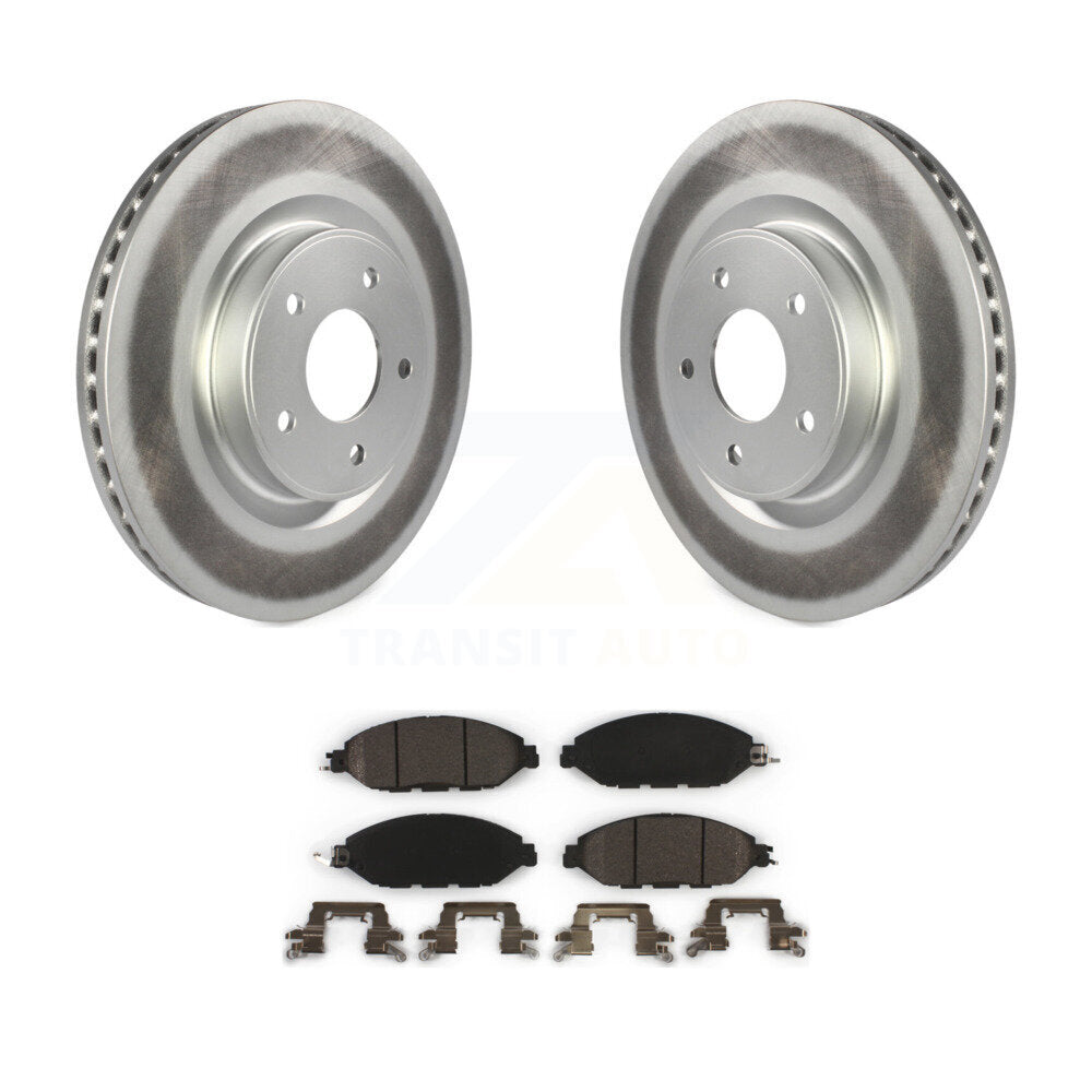 Front Coated Brake Rotor & Ceramic Pad Kit For Nissan Pathfinder Murano INFINITI