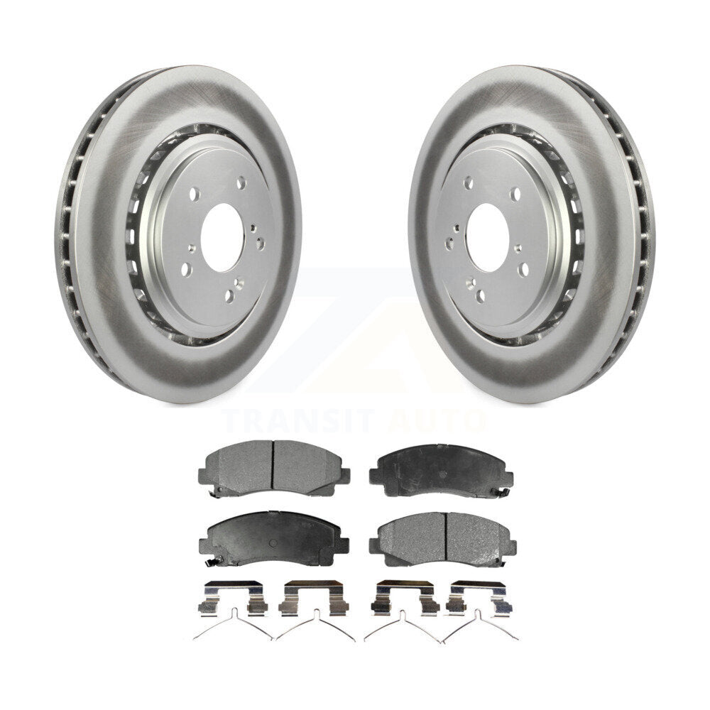 Front Coated Disc Brake Rotors And Ceramic Pads Kit For 2015-2020 Acura TLX