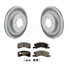 Load image into Gallery viewer, Front Coated Disc Brake Rotors &amp; Ceramic Pad Kit For 2014-2015 Mitsubishi Mirage