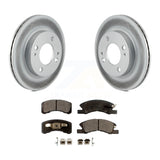 [Front] 2014-2015 Mitsubishi Mirage Premium Coated Rotors & Ceramic Pads Brake Kit For Max Braking