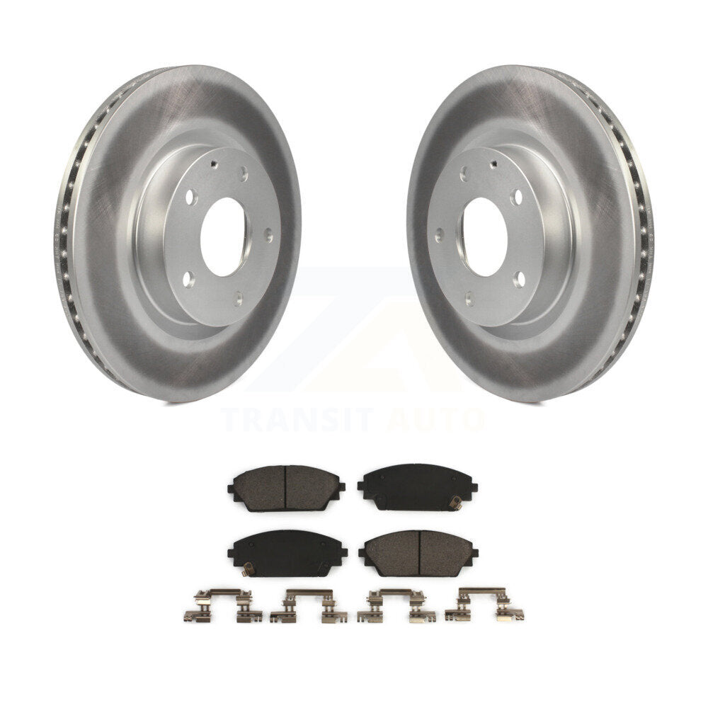 Front Coated Disc Brake Rotors And Ceramic Pads Kit For Mazda 3 CX-3 Sport