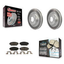 Charger l'image dans la galerie, Front Coated Disc Brake Rotors And Ceramic Pads Kit For Mazda 3 CX-3 Sport
