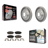 Front Coated Disc Brake Rotors And Ceramic Pads Kit For Mazda 3 CX-3 Sport