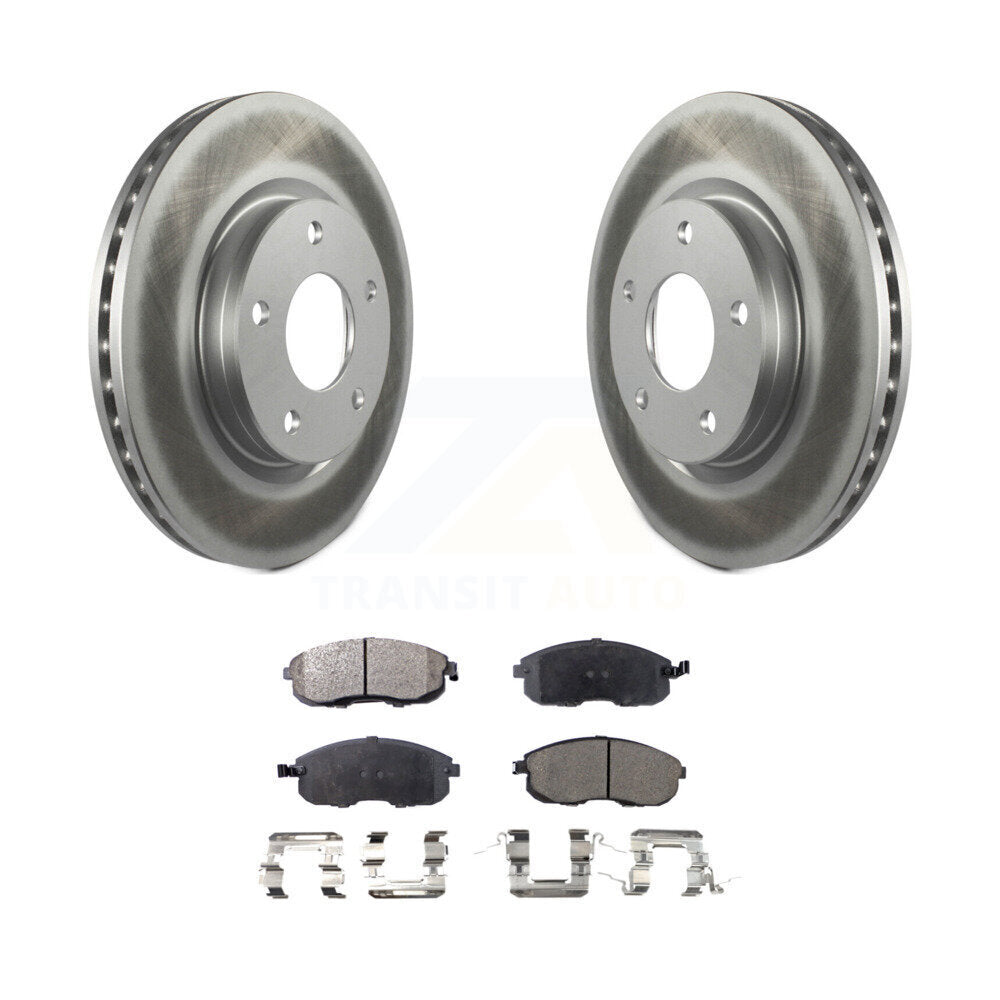 Front Coated Disc Brake Rotors And Ceramic Pads Kit For Nissan Sentra