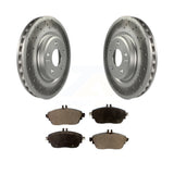 Front Coated Disc Brake Rotors & Ceramic Pad Kit For Mercedes-Benz GLA250 CLA250