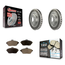 Load image into Gallery viewer, Front Coated Disc Brake Rotors &amp; Ceramic Pad Kit For Mercedes-Benz GLA250 CLA250