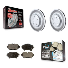Front Coated Disc Brake Rotors And Ceramic Pads Kit For Mini Cooper Clubman