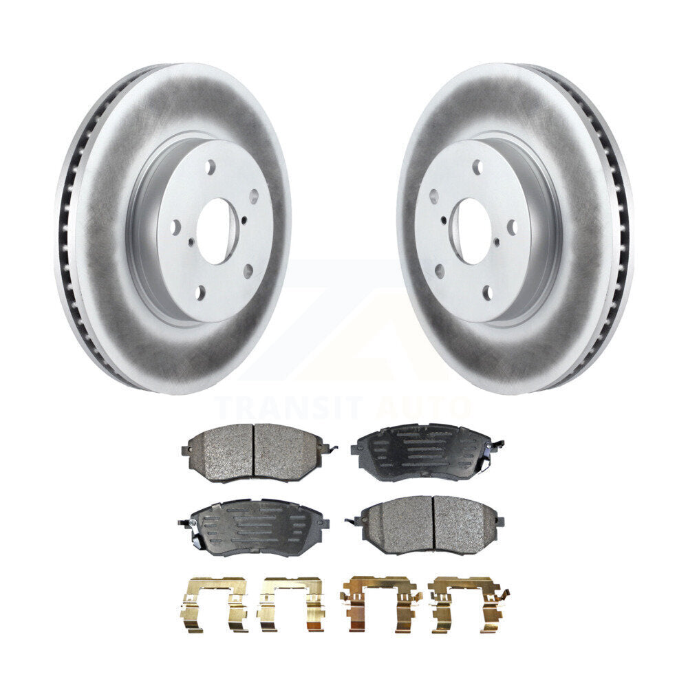 Front Coated Disc Brake Rotors And Ceramic Pads Kit For 2015 Subaru Legacy 2.5L