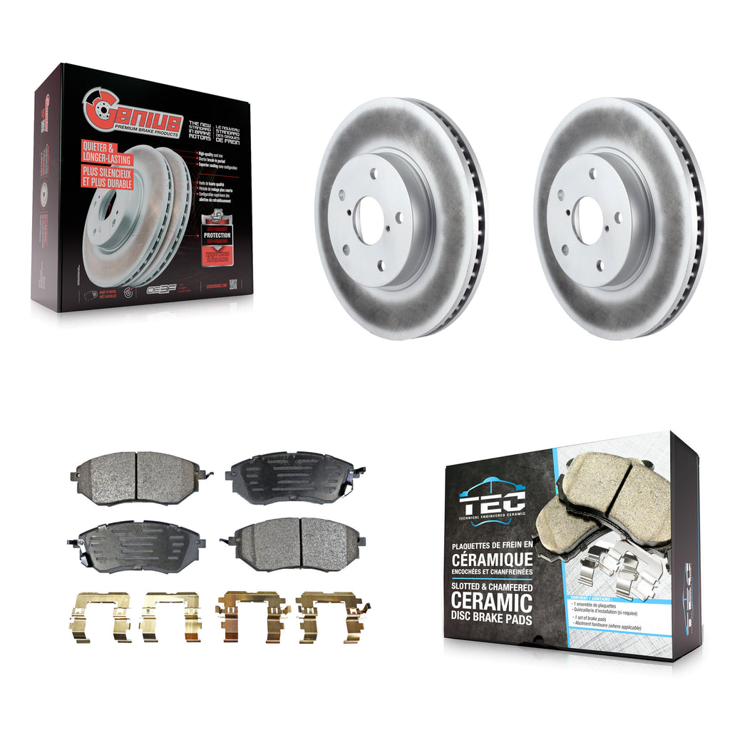 [Front] 2015 Subaru Legacy 2.5L Premium Coated Rotors & Ceramic Pads Brake Kit For Max Braking
