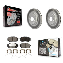 Charger l'image dans la galerie, Front Coated Brake Rotor &amp; Ceramic Pad Kit For Hyundai Sonata Kia Optima Niro EV