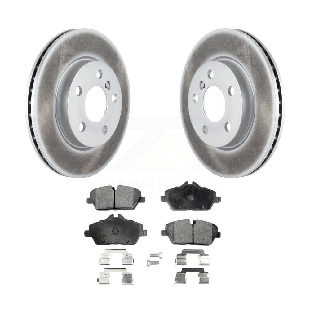 Front Coated Disc Brake Rotors And Ceramic Pads Kit For Mini Cooper