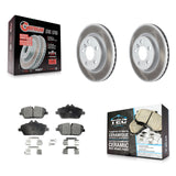 Front Coated Disc Brake Rotors And Ceramic Pads Kit For Mini Cooper