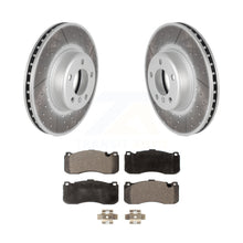 Charger l&#39;image dans la galerie, Front Coat Brake Rotor Ceramic Pad Kit For 13 BMW 328i With 340mm Diameter