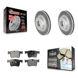Front Coated Brake Rotor & Ceramic Pad Kit For BMW 335i xDrive 435i 328i GT 328d