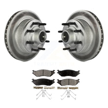 Charger l&#39;image dans la galerie, Front Coated Disc Brake Rotor Hub Assembly &amp; Ceramic Pad Kit For 2007 Ford E-150