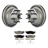 [Front] 2007 Ford E-150 Premium Coated Rotors & Ceramic Pads Brake Kit For Max Braking