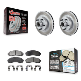 Front Coated Brake Rotor Ceramic Pad Kit For Ford Ranger Mazda B2300 B3000 B4000