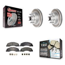 Load image into Gallery viewer, Front Coat Brake Rotor Hub Ceramic Pad Kit For Ford E-350 Super Duty E-250 E-150