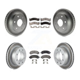 Front Rear Coat Disc Brake Rotors Ceramic Pad Kit For Chevrolet Express 2500 GMC