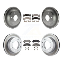 Charger l&#39;image dans la galerie, Front Rear Coated Disc Brake Rotors &amp; Ceramic Pad Kit For Chevrolet Express 2500