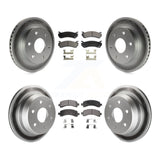 Front Rear Coated Disc Brake Rotors Ceramic Pad Kit For Chevrolet Avalanche 1500