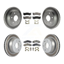 Charger l&#39;image dans la galerie, Front Rear Coat Brake Rotors Ceramic Pad Kit For Chevrolet Silverado 1500 GMC XL