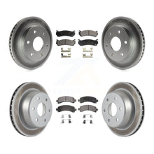 Charger l'image dans la galerie, Front Rear Coat Brake Rotors Ceramic Pad Kit For Chevrolet Tahoe GMC Suburban XL