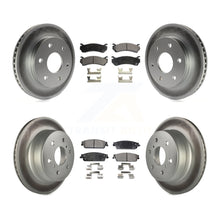 Load image into Gallery viewer, Front Rear Coated Disc Brake Rotors Ceramic Pad Kit For Chevrolet Silverado 1500