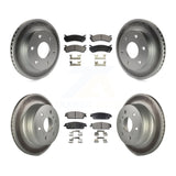 Front Rear Coated Disc Brake Rotors Ceramic Pad Kit For Chevrolet Silverado 1500