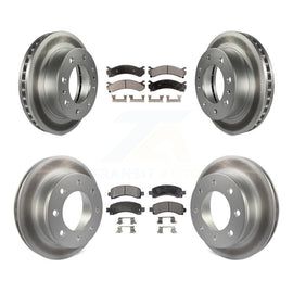 Front Rear Coat Disc Brake Rotors Ceramic Pad Kit For Chevrolet Express 2500 GMC