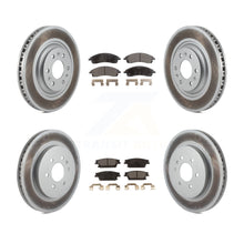 Load image into Gallery viewer, Front Rear Coated Disc Brake Rotors And Ceramic Pads Kit For Cadillac SRX