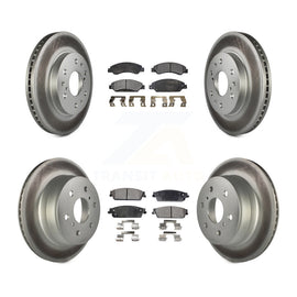 Front Rear Coat Brake Rotors Ceramic Pad Kit For Chevrolet Tahoe GMC Suburban XL