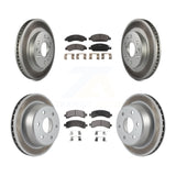 Front Rear Coat Disc Brake Rotors Ceramic Pad Kit For Chevrolet Express 1500 GMC