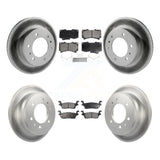 Front Rear Coated Disc Brake Rotors And Ceramic Pads Kit For Hummer H3 H3T