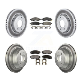 Front Rear Coat Brake Rotors Ceramic Pad Kit For Chevrolet Trailblazer GMC Envoy