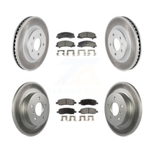 Charger l&#39;image dans la galerie, Front Rear Coated Disc Brake Rotors And Ceramic Pads Kit For Buick Lucerne