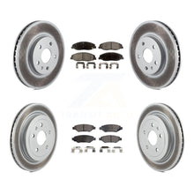 Load image into Gallery viewer, Front Rear Coated Disc Brake Rotors And Ceramic Pads Kit For Cadillac CTS