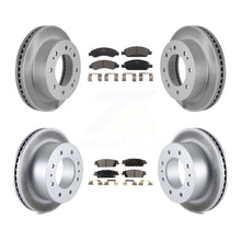 Charger l&#39;image dans la galerie, Front Rear Coated Disc Brake Rotors And Ceramic Pads Kit For Chevrolet Suburban