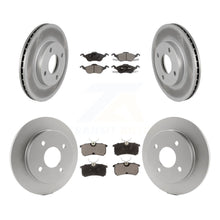 Charger l&#39;image dans la galerie, Front Rear Coated Disc Brake Rotors And Ceramic Pads Kit For Ford Focus