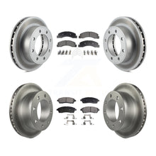 Charger l&#39;image dans la galerie, Front Rear Coat Brake Rotors Ceramic Pad Kit For Ford F-250 Super Duty Excursion