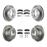 Front Rear Coat Brake Rotors Ceramic Pad Kit For Ford F-250 Super Duty Excursion