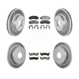 Front Rear Coated Brake Rotor & Ceramic Pad Kit For Ford Explorer Sport Trac 4WD