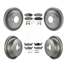 Load image into Gallery viewer, Front Rear Coated Brake Rotor Ceramic Pad Kit For Ford F-150 Lincoln Mark LT 4WD