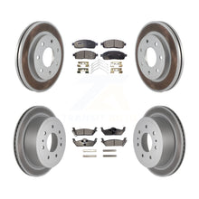 Load image into Gallery viewer, Front Rear Coated Brake Rotor Ceramic Pad Kit For Ford F-150 Lincoln Mark LT 4WD