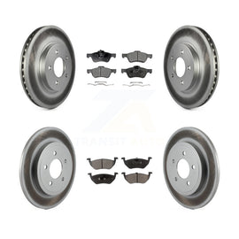 Front Rear Coat Disc Brake Rotor Ceramic Pad Kit For Ford Escape Mercury Mariner